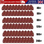 60Pcs Mouse Detail Sanding Sheets 150mm Hook Loop 5 Holes #40 60 80 120 180 240