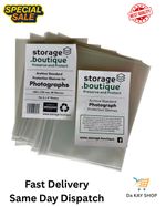 Acid Free Photo Sleeves (50) Archival Safe 6x4 inch Photo Protectors | UK