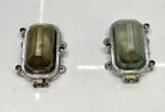 Pair of Aluminum Bulkhead – Authentic Reclaimed Ship Ceiling/Wall Mount Lamps