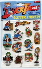 1980s Disney RARE & VINTAGE Puffy Duck Tales Glitter Stickers Sheet Pack