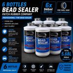 6x Patch Rubber Bead Sealer 946ml Tyre Rim Sealant Garage Workshop Trade Pack