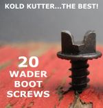 Kold Kutter Wader Boot Studs - 20 screws size 3/8" 10mm only £5.99