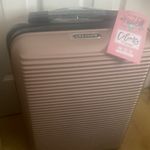 Celims Voyage Hard Shell Pink 4-Wheel Spinner Suitcase Plastic Solid