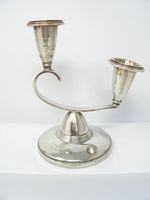 VINTAGE ELKINGTON DUAL BRANCH SOLID STERLING SILVER CANDLESTICK HOLDER 150 grams
