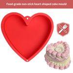 Heart Shaped Cake Pan Non-Stick Silicone Cake Mold Reusable Bakeware Pan PN