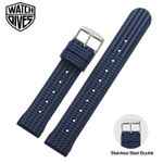 Watch Strap Soft Silicone Rubber Waffle Dive Band Quick Release 20mm 22mm UK