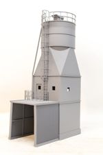 Concrete Mixing Hopper Building 1:76 OO Gauge Model Railway UNPAINTED