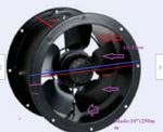Industrial Kitchen Duct Extractor Cased Axial Fan 250mm Speed ,10"