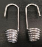 2X Stainless Steel Bungee Cord Hooks - Shock Cord Hooks - 6mm - 8mm - 10mm