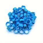 100 x NUMBERED 8MM PLASTIC RACIN PIGEON LEG CLIP CLICK RINGS BANDS STOCK LOFT