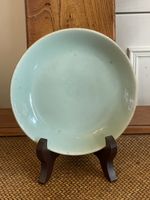 Chinese Celadon Porcelain Dish Jiaqing Qing Dynasty Early 19th Century
