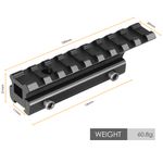 11mm to 20mm Dovetail Picatinny Rail Extension Adapter Scope Mount Base