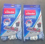 2pcs Vileda Ultramax Flat Mop Replacement Microfibre + Cotton