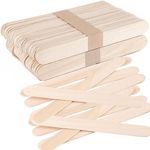 100 LARGE JUMBO NATURAL WOODEN LOLLIPOP ICE LOLLY STICKS KIDS ART CRAFT 150 x 19