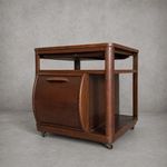 Art Deco Walnut Drinks Cabinet Metamorphic Trolley by Incorporall CC41
