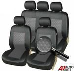 Leather Look Car Seat Cover Full Set Protectors Grey For Nissan Qashqai Juke 