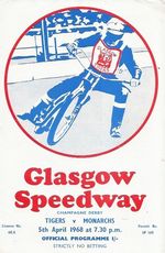 Glasgow Tigers v Edinburgh Monarchs Champagne Derby 5th April 1968