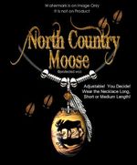NORTH COUNTRY MOOSE NECKLACE - PENDANT JEWELRY ART CHARM ELK DEER - FREE SHIP L'
