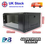4U Network Data Cabinet - Wall Mountable Server Rack - Free Delivery-Flat Packed
