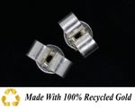 MEDIUM 5mm 375 9ct White Gold Earring Backs Scrolls Butterfly 100% Recycled Gold