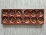 Vintage Mancala Hand Carved Exotic Wood African Hinged Board Game Oware Ghana