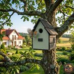 Dusted Aloe ~~ Bird House Nest box Wood Weather Resistant Handmade Wild Bird