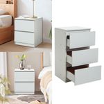 1-3 Drawers Nightstand Bedside Table Cabinet Living Room Bedroom Furniture Shelf