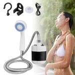 Portable Camping Shower USB Rechargeable 4L/min Water Pump with Hose for Hiking