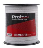 ELECTRIC FENCE TAPE 40mm x 200 Metre Roll White Poly Fencing Horse Paddock 200m