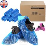 VAN DER LINN DISPOSABLE SHOES COVERS OVERSHOES PLASTIC ANTI SLIP PROTECTIVE SHOE