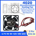 4020 40X40X20mm Brushless Cooling Fan Cooler Silent 3.7V 5V 12V 18V 24V DC 2 Pin