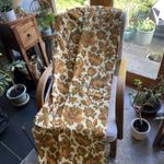 Vintage 1960’s / 70’s Pair Of Retro Floral Curtains Mid Century,each 46 x 70 L 