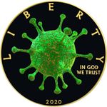 RARE 199pc American Silver Eagle OUTBREAK COVID CORONAVIRUS 2020 Liberty $1 Coin