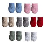 Newborn Baby Mittens Boys Girls Cable Knit Infants Toddlers Gloves 0-12 Months