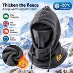 Winter Thermal Fleece Balaclava Face Mask Neck Warmer Windproof Cycling Hat