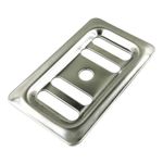 Kitchen Sink Overflow Cover Rectangular Chrome Metal Grill Plate