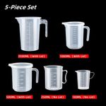 Measuring Jug Plastic Kitchen Bar Polypropylene Measuring Jug 0.5L 1L 2L 3L 5L