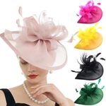 Women's Large 25cm Fascinator Headband and Clip Hat Wedding Day Race Royal Ascot