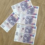 UNC Poland Narodowy Bank Polski 20 złotych Note 2016 SERIES NEW 1 note