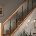 Cheshire Reflections Stair Glass Balustrade Kit Toughened Pine Handrails
