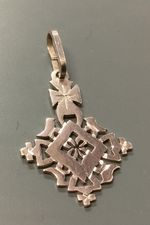 Beautiful Ethiopian Religious Artefact Coptic Cross Handmade Silver
