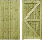 6FT Featheredge Garden Gate Wooden Pressure Treated Garden Gate 90 cm 3ft wideth