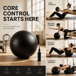 Yoga Ball With Pump Anti Burst Swiss Pregnancy Exercise Pilates Physiotherapy