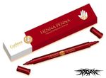 Henna Penna Natural Temporary Tattoos - Thick/Thin Two Ended Pen, easily applied
