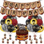 Harry Potter Balloons Banner Cake Toppers Backdrop Booth Props Decorations Gift