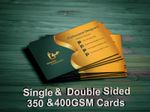 Business Card Print Full Colour Single &Double Sides 350 & 400gsm Custom Cards