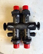 Monarch Water Push Bypass/Push Service Valve Assembly Plastic Black/Red