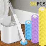 UK Disposable Toilet Brush Set Toilet Bowl Cleaning System Cleaners with Refills