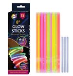 Glow Sticks 8" Glow Bracelets 15 Glow Sticks Party Favours Neon Glow Connector