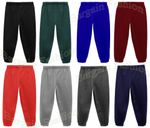 JOGGING BOTTOMS - Kids Warm Fleece Plain Joggers Bottom Pant Unisex 2 - 14 Years